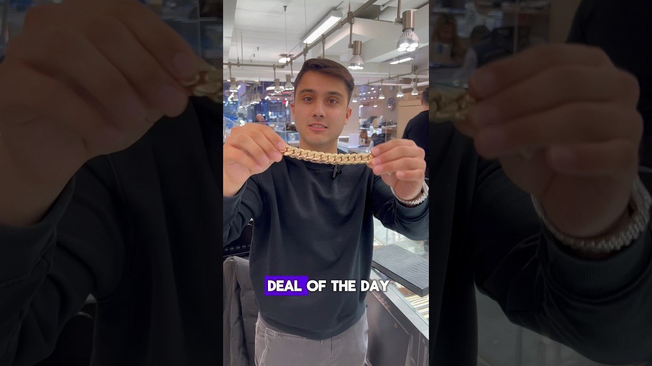 DEAL OF THE DAY🚨Cuban Bracelet with Diamond Lock‼️$7525‼️$43/g lock included 