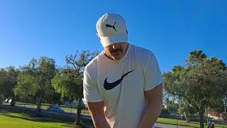 Golfer spends more time grooming his mustache than practicing his putting