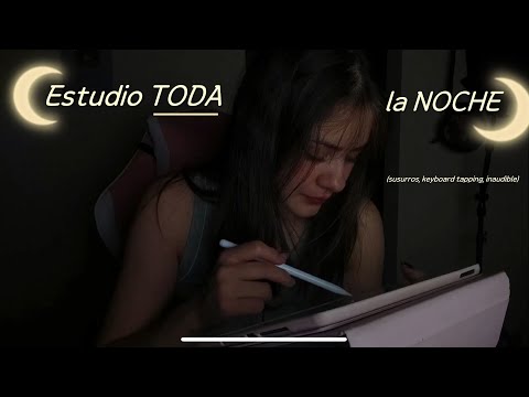 ASMR estudio TODA la noche (susurros, inaudible, keyboard typing)