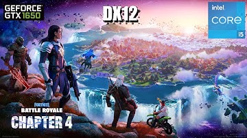 Fortnite Chapter 4 GTX 1650 & i5 10400F Gaming Benchmark 1080p ALL Settings (DX12)