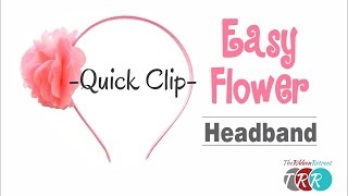 Quick Clip - How to Make an Easy Flower Headband - TheRibbonRetreat.com
Full tutorial coming soon. Quick Clip - How to Make an Easy Flower Headband - TheRibbonRetreat.com