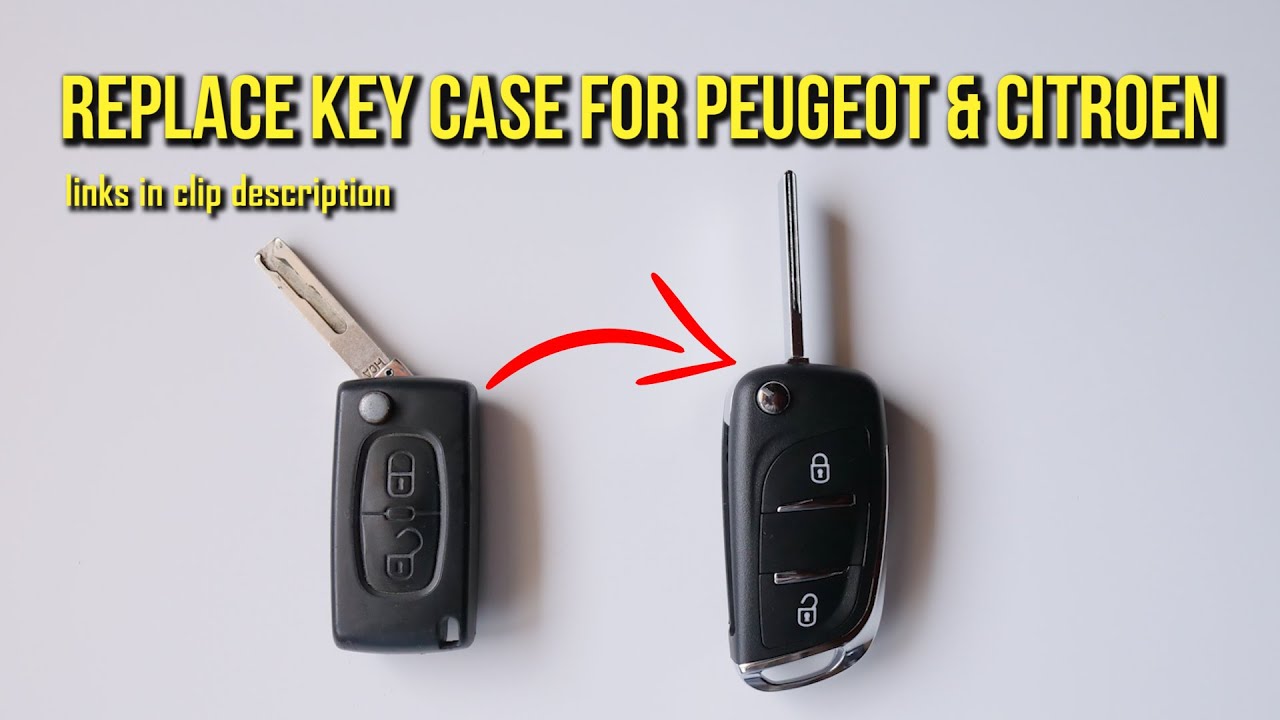 Replace Key Case For Peugeot 207, 307, 308, 407, & Citroen C2, C3, C4, C5,  model CE0536 