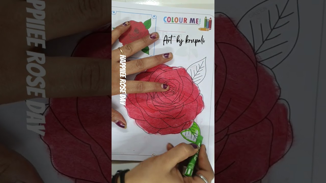 Happy Rose Day 🌹 | Original Rose Press Art with Belan | Unique Floral Drawing 