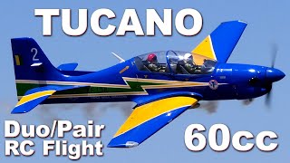 2x TUCANO 60cc 101in Phoenix model Duo/Pair RC formation flight Pilot by F.Gamba &amp; J.J.Cózar