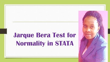 Testing for Normality using Jarque Bera Tests in STATA