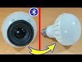 powerfull led colour dj speaker at home || Bluetooth speaker || led light speaker using 9v bulb