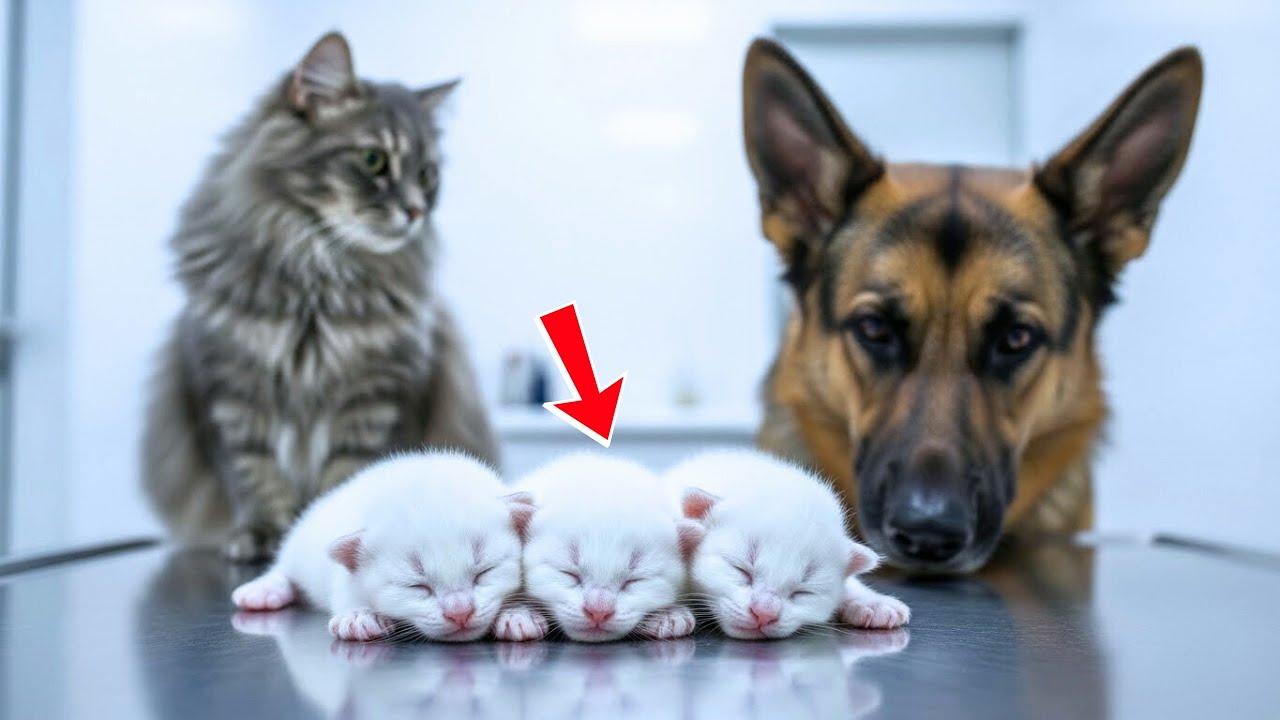 Le Chien Fixait Les « Chatons » Du Chat – Le Vétérinaire Cria : « Ce Ne Sont Pas Des Chats !!OMG»