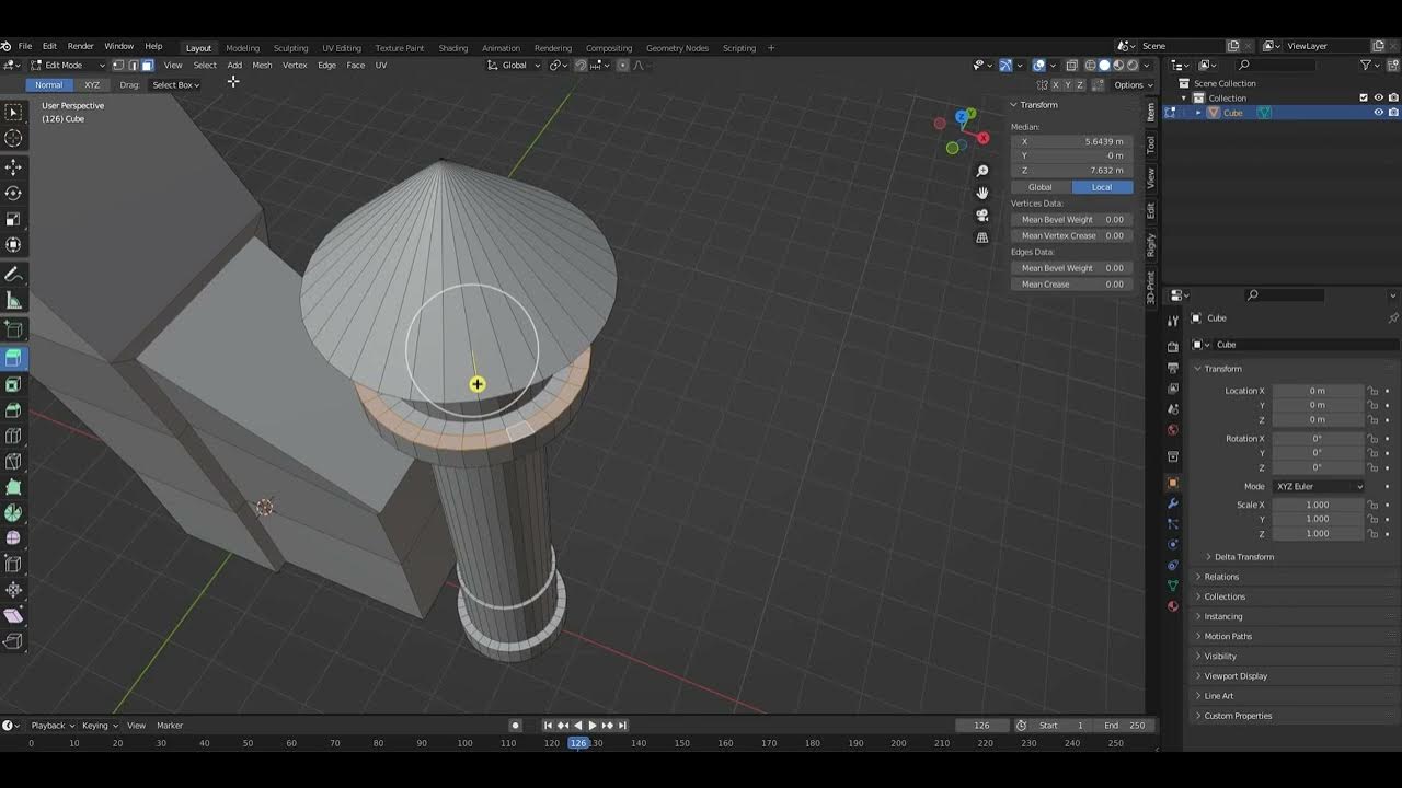 Как экструдировать через один, два фейса Blender select checker