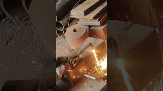 MS heavy 150mm plate gas cutting #heavymetal #industrial #industry #mssteel #gascutting #gascutter
