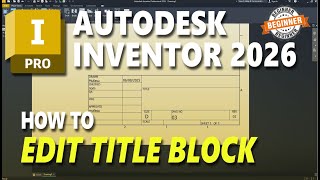 Inventor 2026 How To Edit Title Block Inventor 2026 How To Edit Title Block
