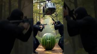 she hide inside a watermelon and was vanished#survival #escape #ai #hidden  #trending #shorts #viral
