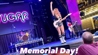 MEMORIAL DAY Night at Fremont Street | SUGAR Takes the Stage! #vegas #fremont #live #rockmusic