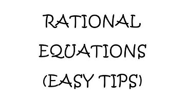Rational Equations Easy Tips by Bright Lab Tutorials
