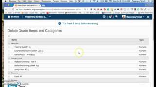 Deleting a grade item in Brightspace