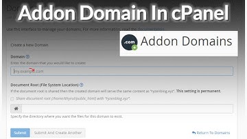 How to create an addon domain - cPanel 2024