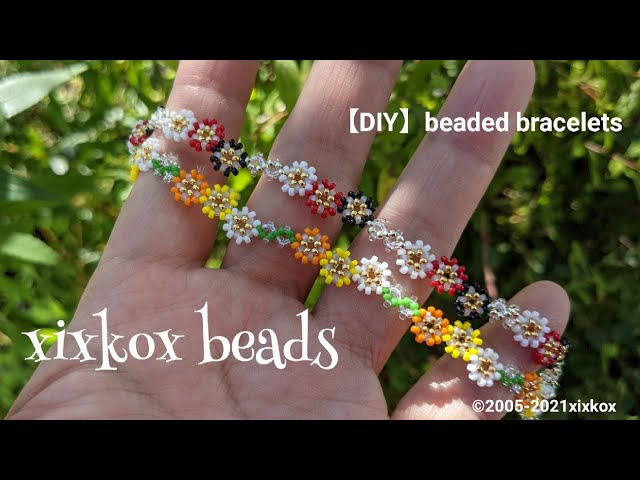 DIY】xixkox beads 🟧🟨⬜シードビーズ(SEEDBEADS15/0)で編む