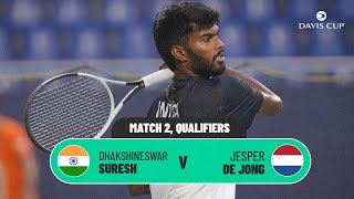 Suresh Stuns De Jong 🤯 India V Netherlands 2026 Davis Cup Qualifiers 1St Round Highlights