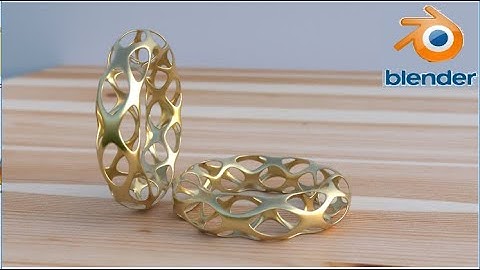 Model A Voronoi Style Bracelet In Blender 2.81