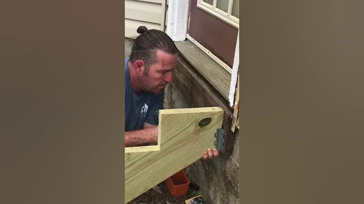 Stair stringer + plus joist hanger. You can do this!