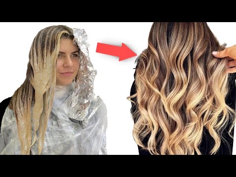 Lightening and Coloring Long hair! Balayage! Quickly! Step-By-Step Lessons!