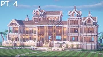 Minecraft: HUGE Suburban Mansion Tutorial (#5) | Part 4