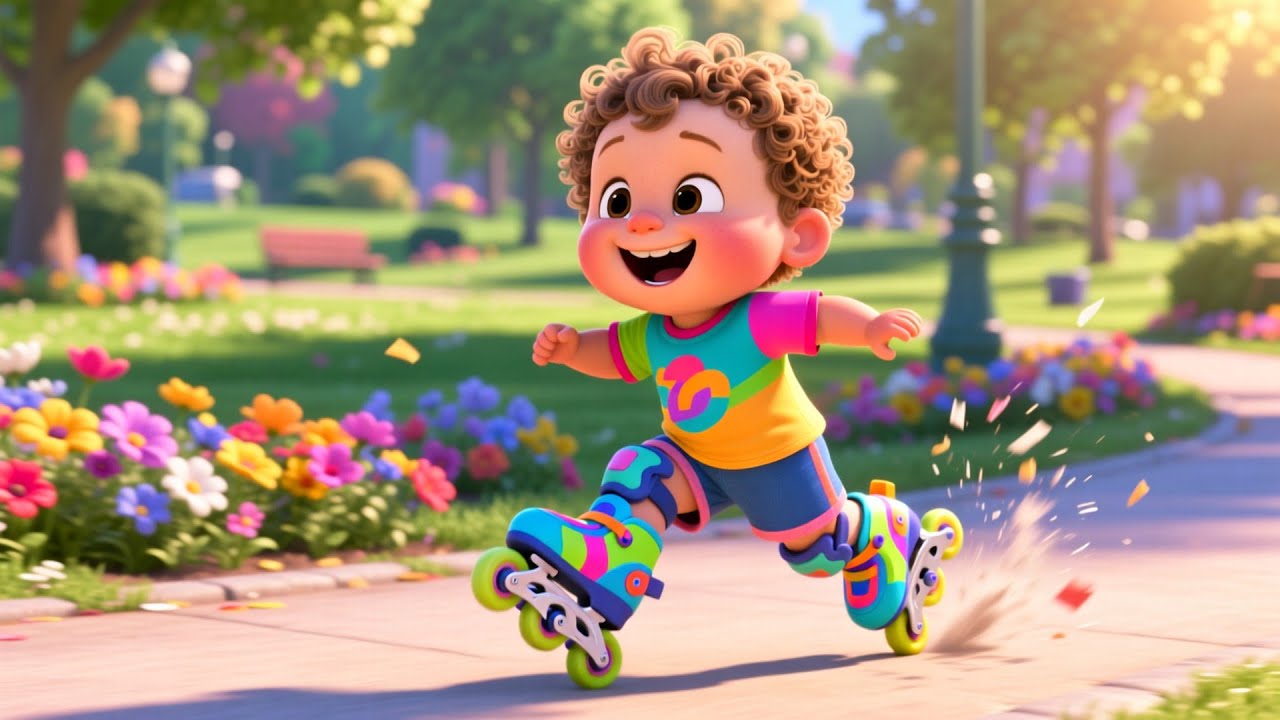 Roller Skates With Baby ⛸️🛼 | Fun Learning for Kids | Toddler Adventure and Exercise