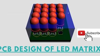 Pcb. Design of led matrix using proteus