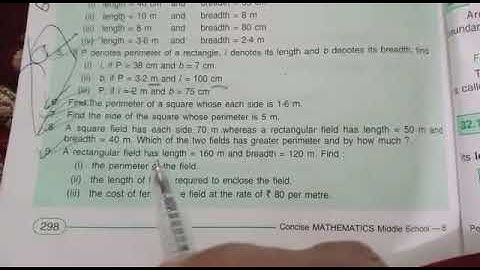 Q9 Ex-32A ch-32 Perimeter and area of plane figures VI ICSE BOARD maths by love with mathematics