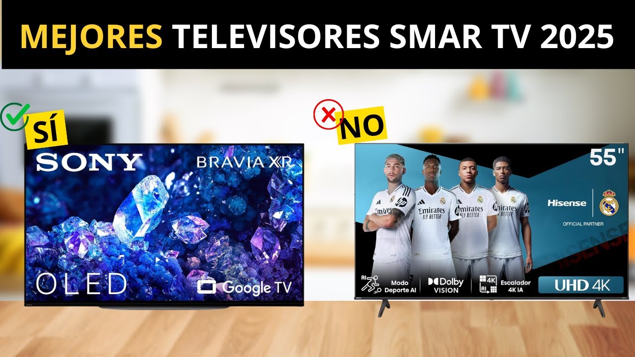 LOS 5 MEJORES TELEVISORES Smart TV 4K del 2025 para tu Hogar | Mejores ...