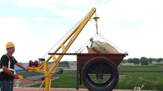 Monkey hoist  mini Roof Crane  hook rotatory testing