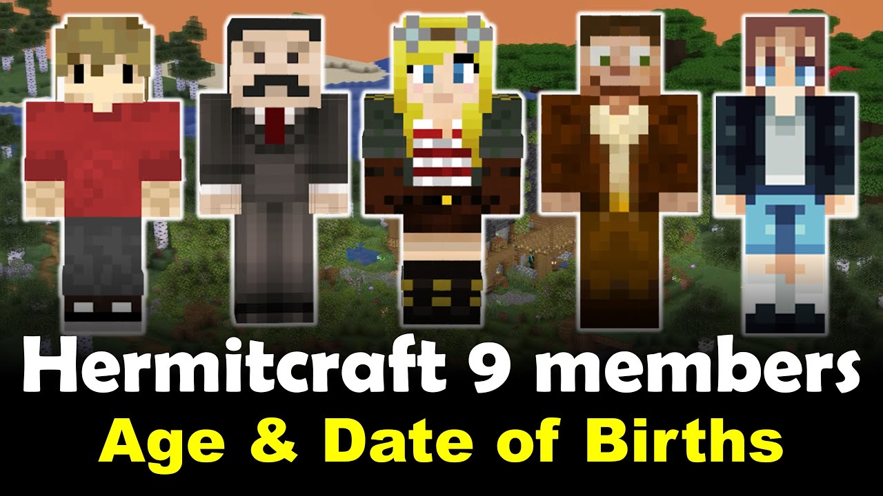 All Hermitcraft season 9 members age and date of births (youngest to