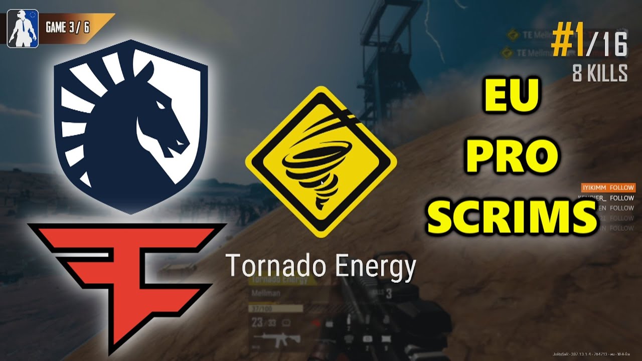 Tornado Energy - Team Liquid - FaZe Clan - EU PRO SCRIMS - PUBG