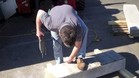 How to Cut New Granite with Chuck at Landscpa Express