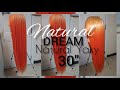 Straight ORANGE Dream 30"| Natural YAKY Texture