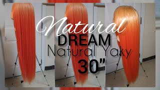 Straight ORANGE Dream 30&quot;| Natural YAKY Texture💯| Zury