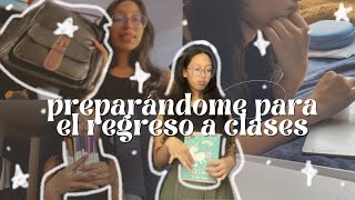 Regreso a clases! : maleta, cartuchera, cuadernos, decoració