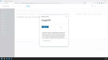 TinyMCE 5 plugin met ChatGPT en OpenAI