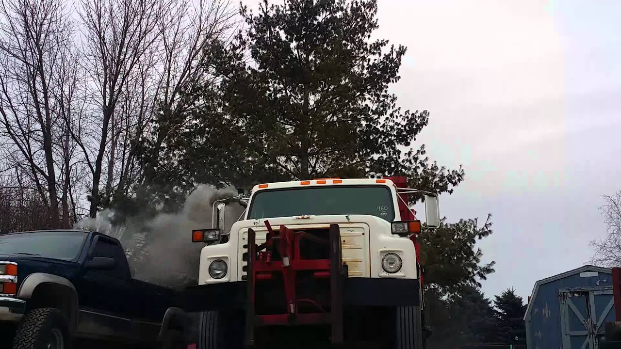 Dt466 cold start YouTube