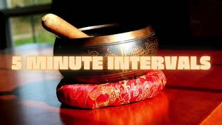 Tibetan Singing Bowl || 5 Minute Intervals || Meditation Timer
