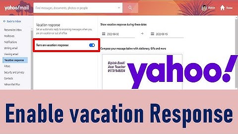 Yahoo Mail Tips and Tricks | Enable Vacation Response on Yahoo Mail | Yahoo Tutorial | Biplob I Tech