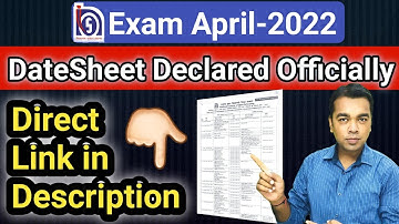 DateSheet Declared Officially | Nios Exam April-2022