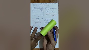 سطح کا رقبہ اور حجم: مستطیلی منشور،مکب، مدور استوان استوانہ: Std Vlll chap 16 Maths