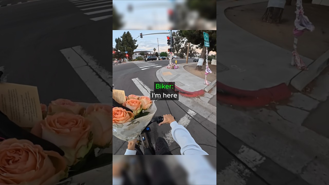 Biker Visits Fallen Friend's Memorial 😭🌹