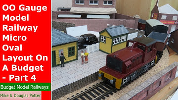 OO Gauge Model Railway / Railroad Micro Oval Layout On A Budget - Part 4 - Buildings