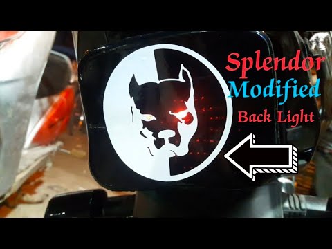 Splendor back Light Modified । Splendor back Light Sticker ।। #splendor ...