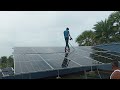 Solar panels cleaning dust 🚮🧹 after highest units 🤔✌️ solar systems waaree