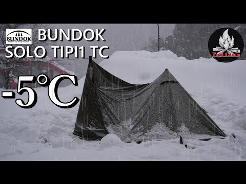 【雪中ソロキャンプ】極寒-5℃薪ストあっても寒すぎるキャンプ!!
