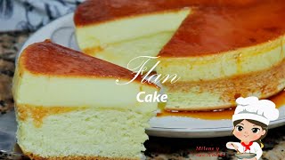 Flan de leche con cake, Flan cake