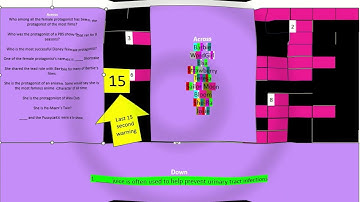 Animated female protagonist - Cross Word Puzzle - How it was made