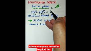Polinomlarda Derece Önemli